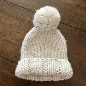 Knit pompom winter hat